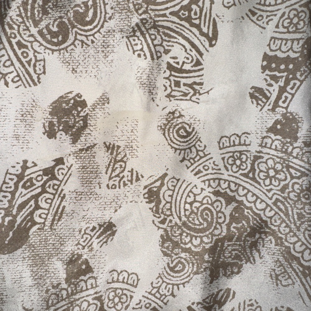 100% silk Banana Republic XS Womens Cream Tan Keyhole paisley print Tank resort - Picture 5 of 7
